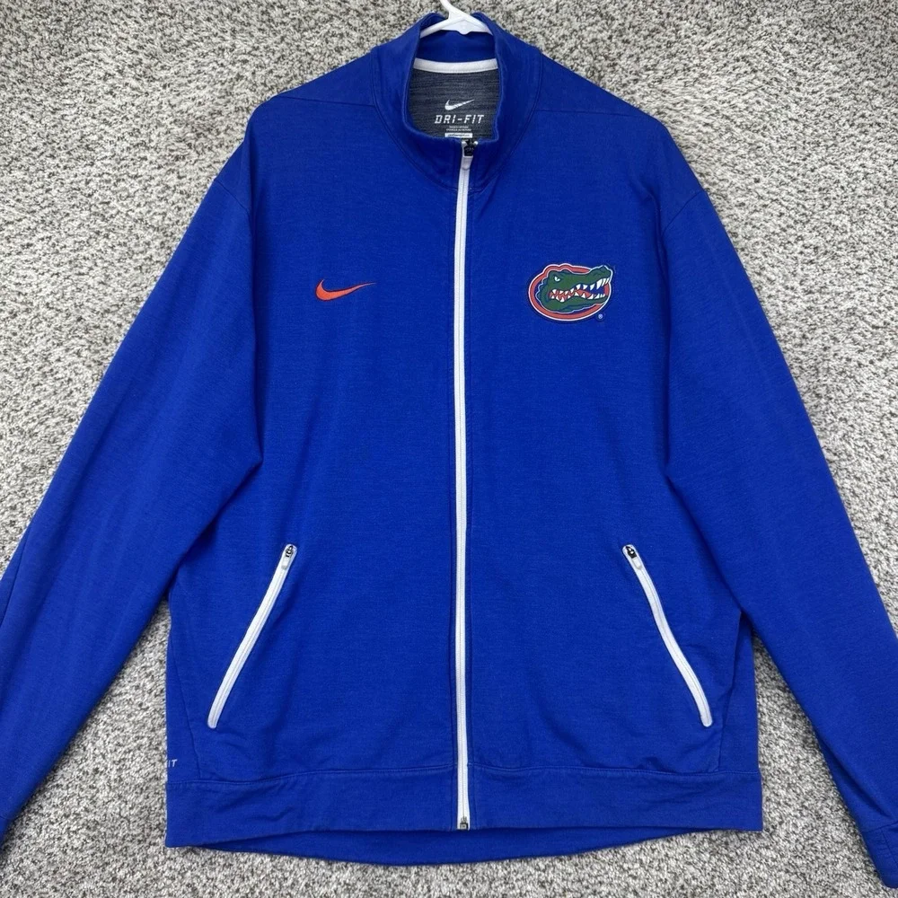 Florida Gators Sweatshirt Men's XL Blue Nike Quarter‎ Zip Pullover Embroidered
